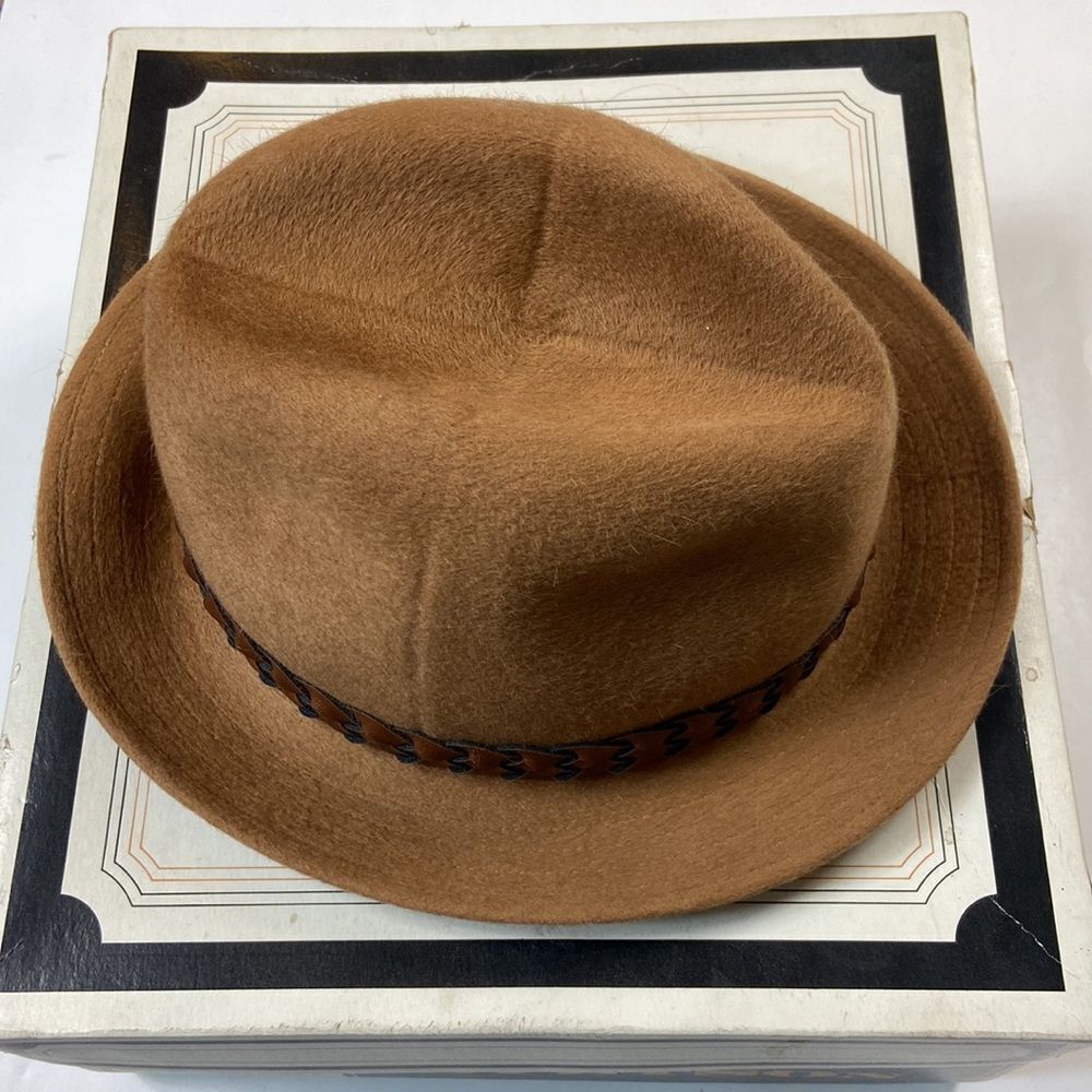 Vintage Men Hat The Gun Club by Stetson Cowboy Hats Size 7 3X Original Box